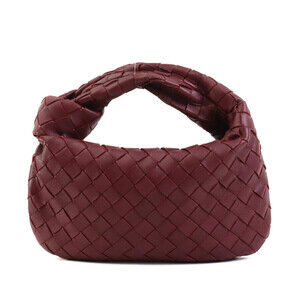 BOTTEGA Veneta Jodie Leather Handbag burgundy Red Gold
